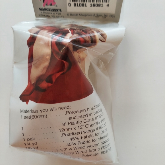 Vintage Porcelain Lady (Angel) & Hands Set 2 3/8" Brown Hair by Mangels… - Picture 8 of 8